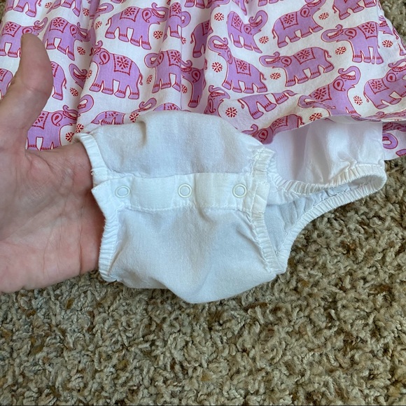 Baby Gap Bodysuit Dress Elephant Dress with Diaper Snaps - Picture 6 of 11